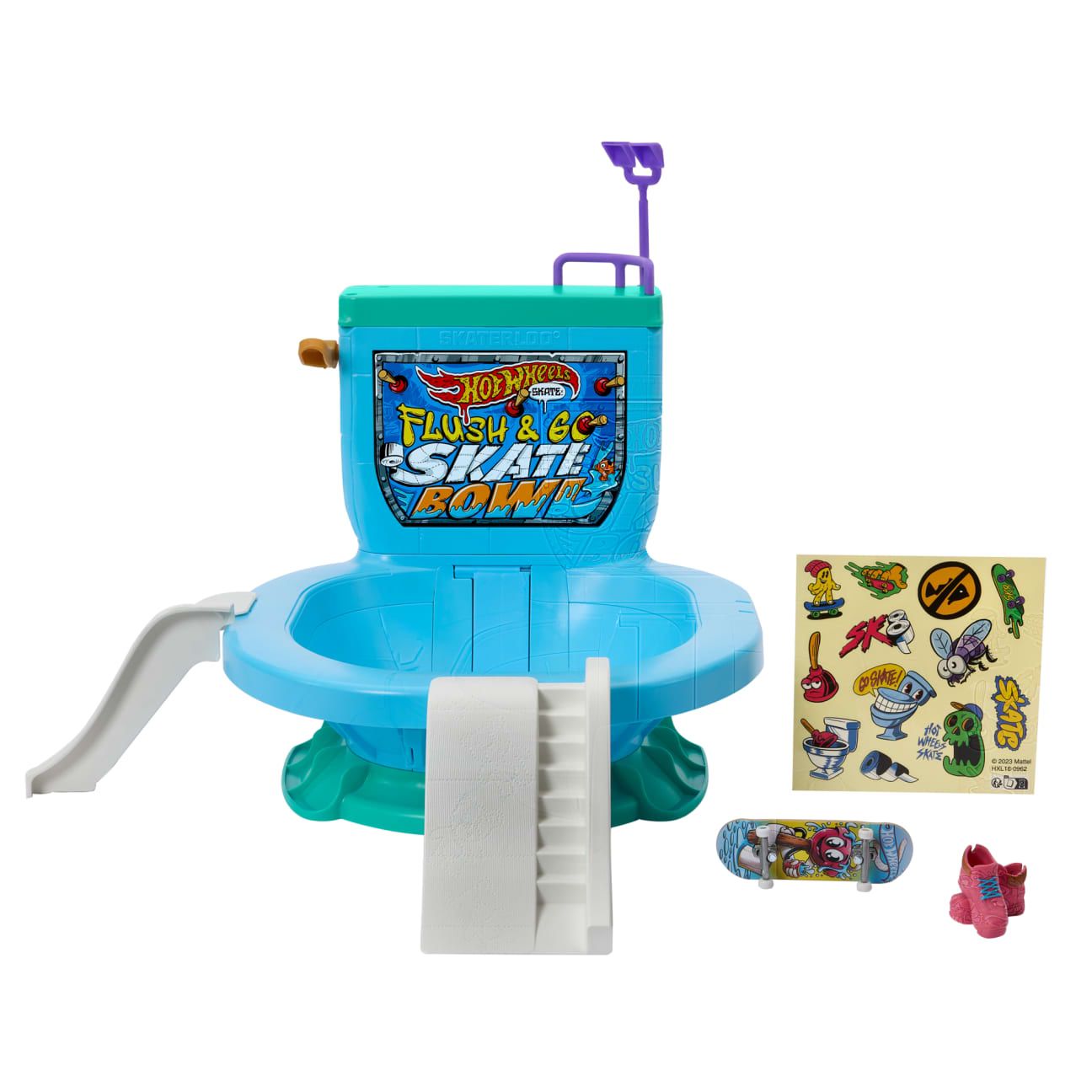 Hot Wheels Skate Flush & Go Skate Bowl Fingerboard