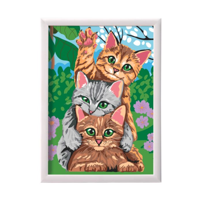 FUNNY KITTENS PAINT & FRAME BY NUMBERS