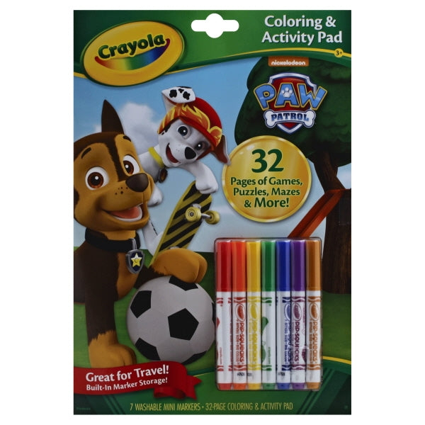 Crayola Paw Patrol Coloring & Activity Pad, 32 Pages & 7 Markers by Crayola