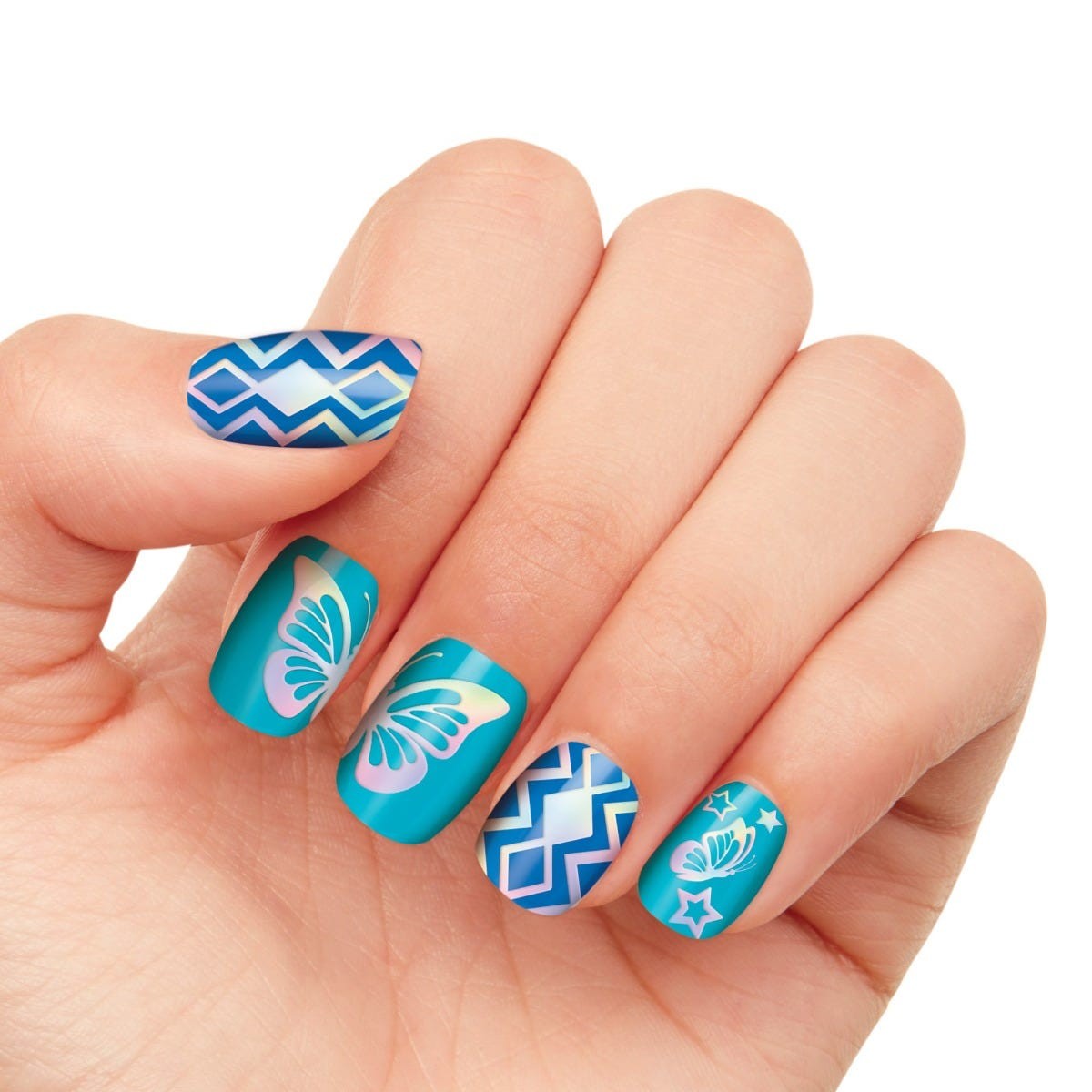 Shimmer & Sparkle Trendy Tips Expressions Press-On Nails by Shimmer & Sparkle