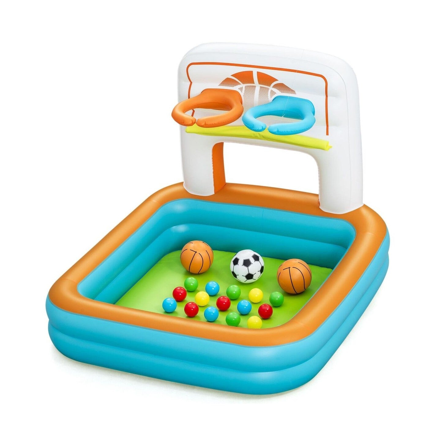 Bestway Inflatable Kids Pool with Hoops and Balls 120x107x84 cm by Bestway