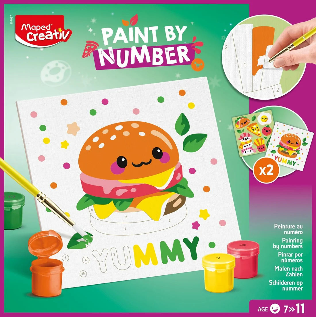 Burger paint by number - Maped Creativ
