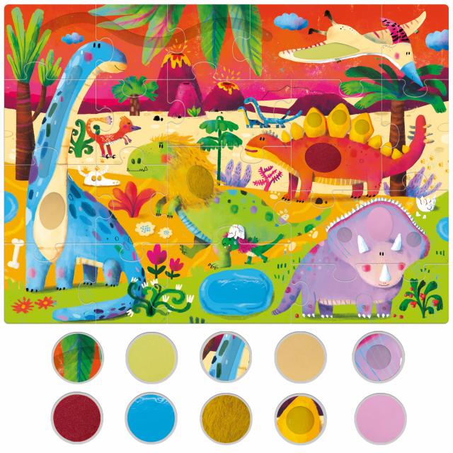 HEADU TACTILE PUZZLE MONTESSORI DINO