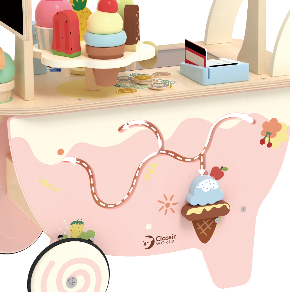 WOODEN ICE CREAM CART
