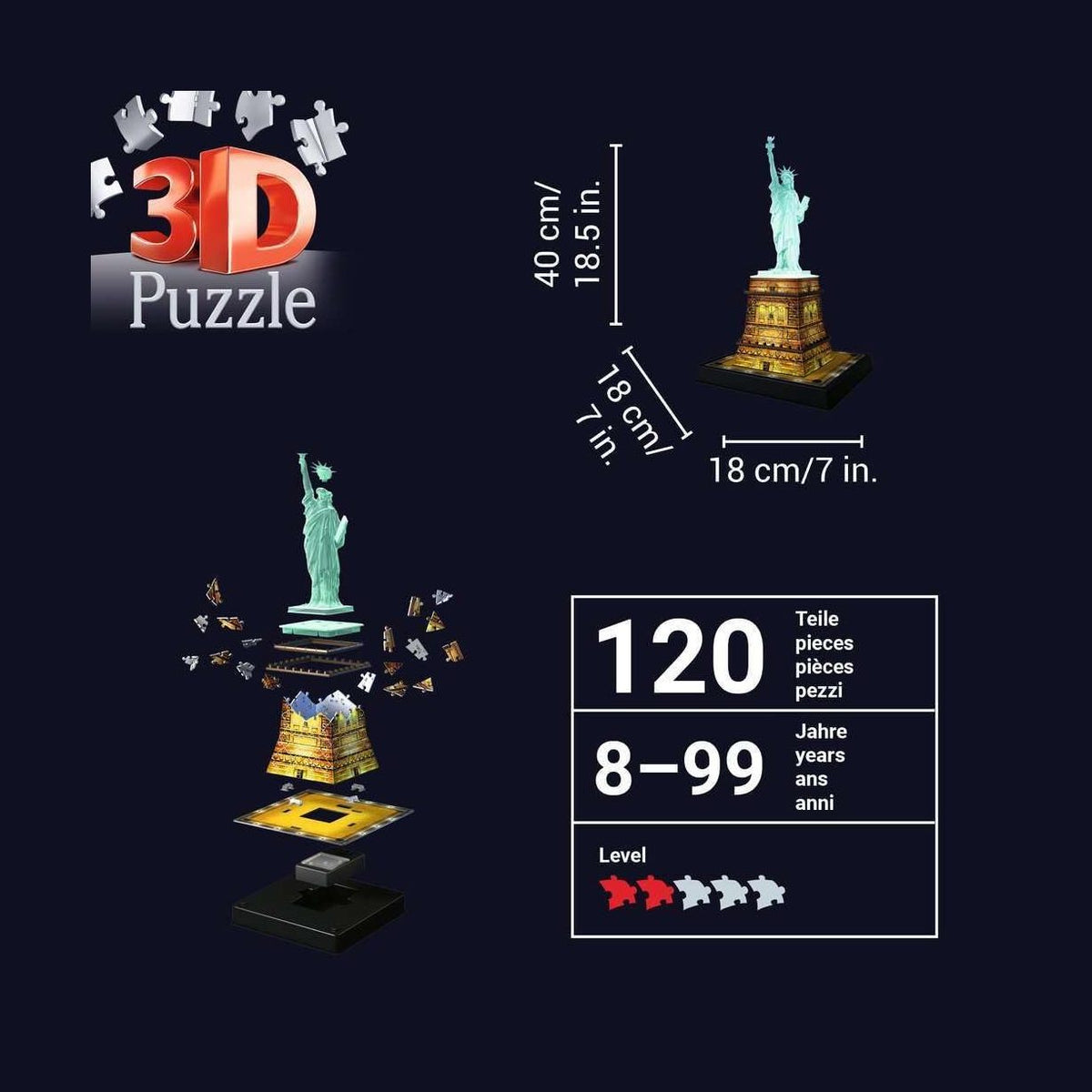 3D PUZZLE STATUE OF LIBERTY by Ravensburger