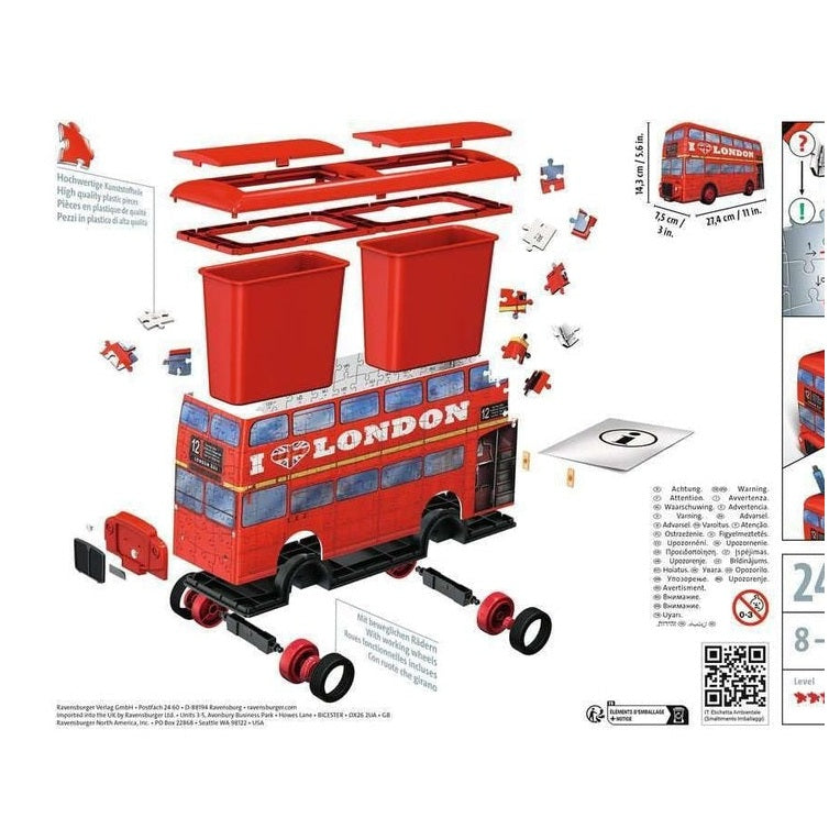 3D Puzzle London Bus Pencil Holder by Ravensburger