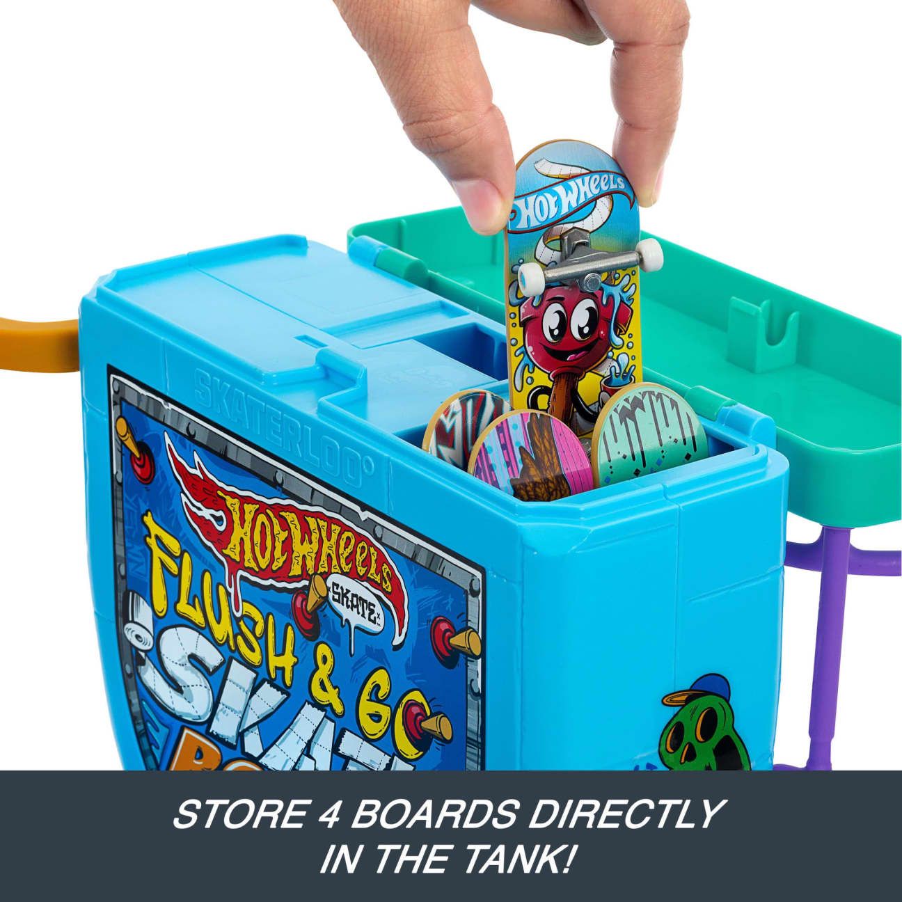 Hot Wheels Skate Flush & Go Skate Bowl Fingerboard