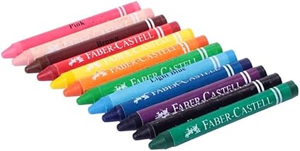 Faber-Castell Wax Crayons 12 Color Round 75mm