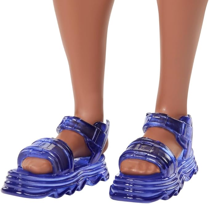 Barbie Fashionistas Ken Doll With Hearing Aids Wearing An Orange Shirt & Jelly Shoes