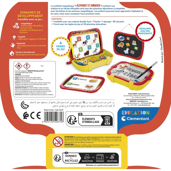 Mallette magnétique - Alphabet et animaux