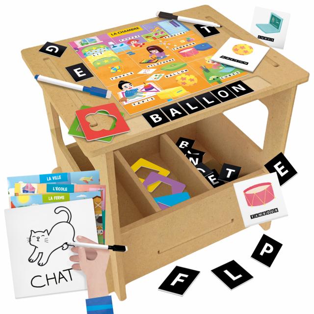 HEADU PUPITRE EN BOIS ECOLE D'ECRITURE (ENG/FR)