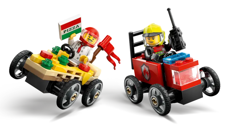 LEGO City Pizza vs. Fire Truck Race Car Pack (60458)