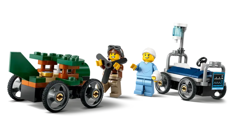 LEGO City Airplane vs. Hospital Bed Race Car Pack (60459)