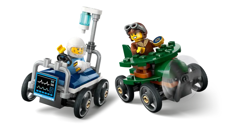 LEGO City Airplane vs. Hospital Bed Race Car Pack (60459)