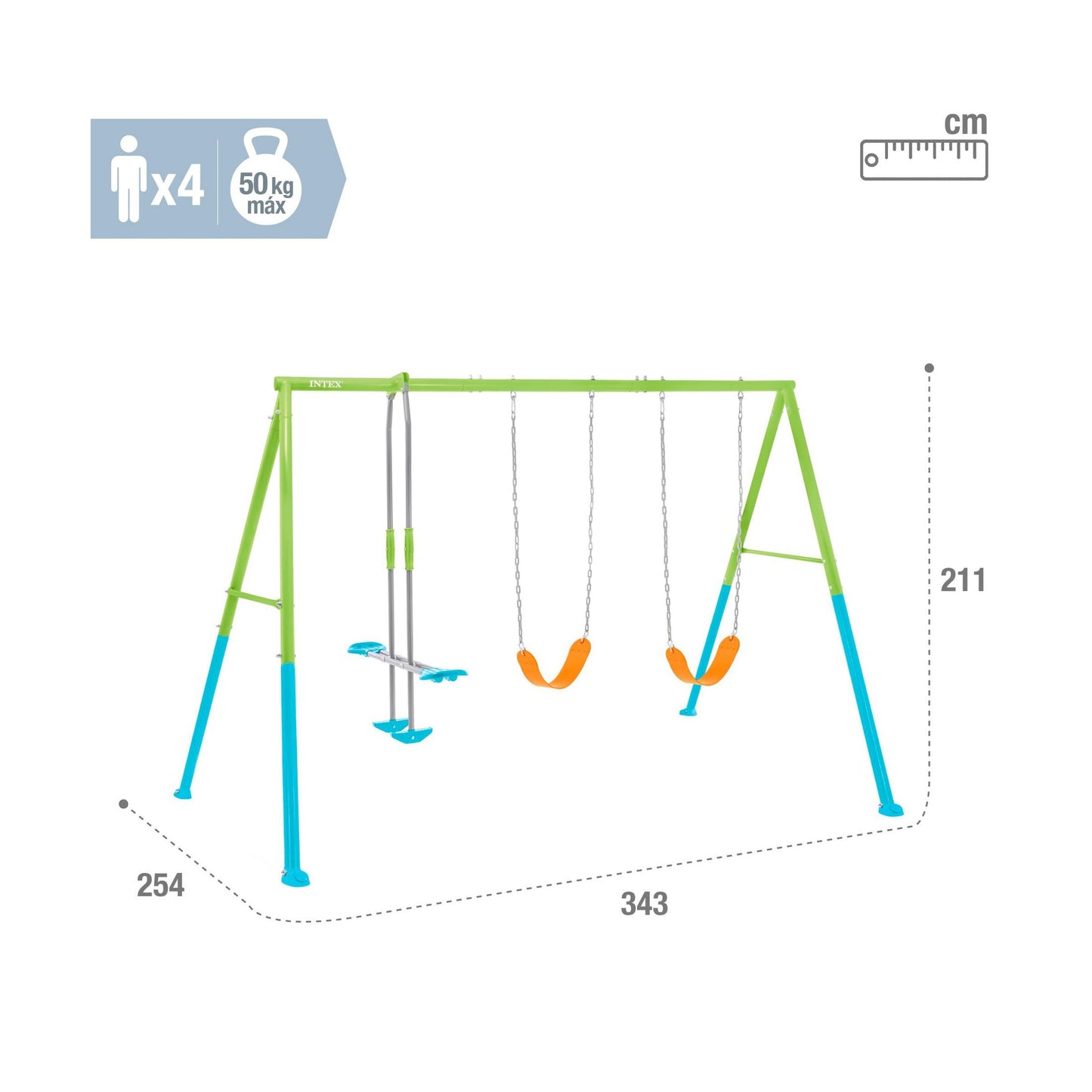 Intex Double Swing Set with Seesaw by Intex