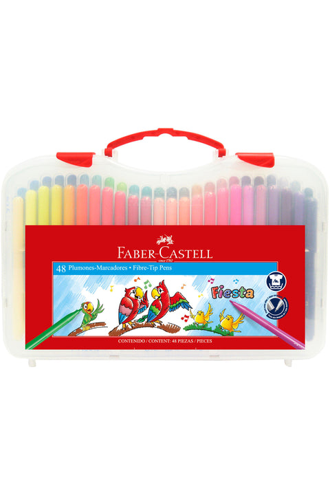 Faber-Castell Fiesta Fibre tip Markers Pack of 48