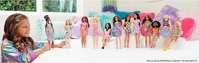 Barbie Fashionistas Doll , Athletic Body with Curly Brunette Hair