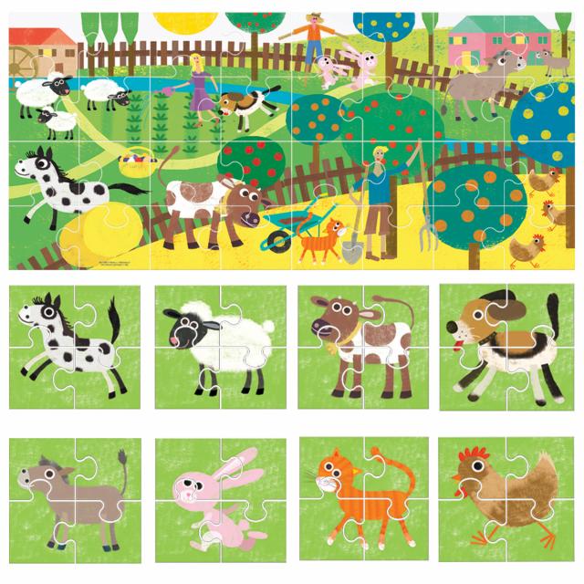 HEADU 8 IN 1 MY FARM PUZZLE