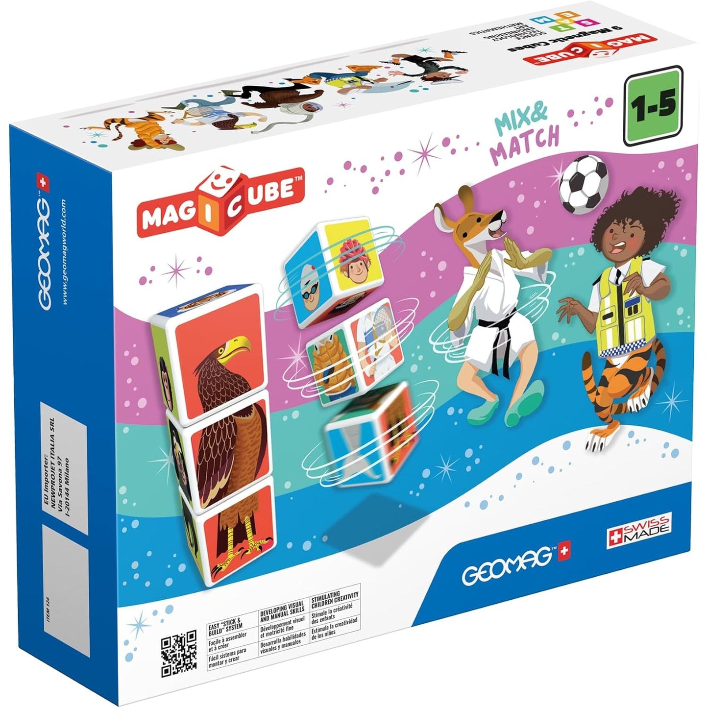 Geomagworld 9-Piece Magicube Mix & Match Building Set by Geomag