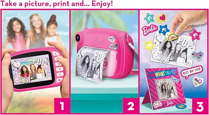 LISCIANI - BARBIE Print Cam - 3-in-1 Instant Camera
