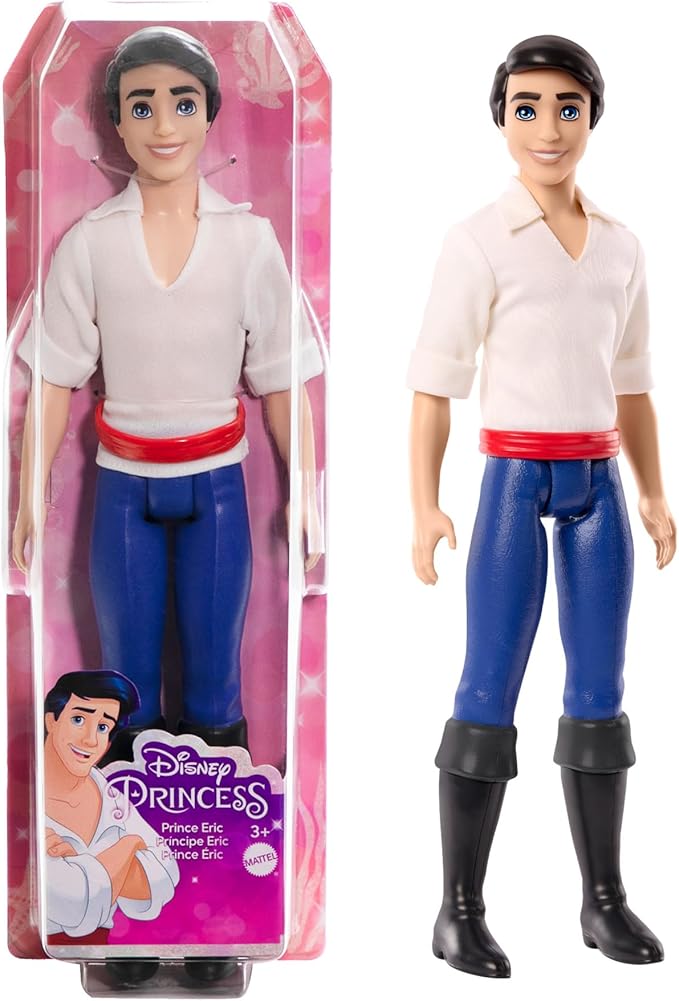 Barbie Mattel Disney Princess Toys, Prince Eric Posable Fashion Doll in Signature Outfit