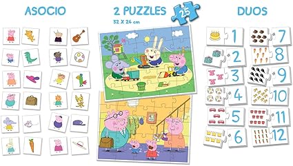 Educa - Peppa Pig SuperPack Multi Games: 4 in 1