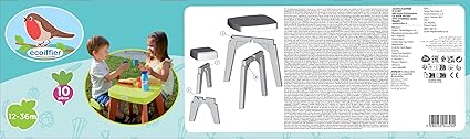 Ecoiffier Picnic Table Set and Stool