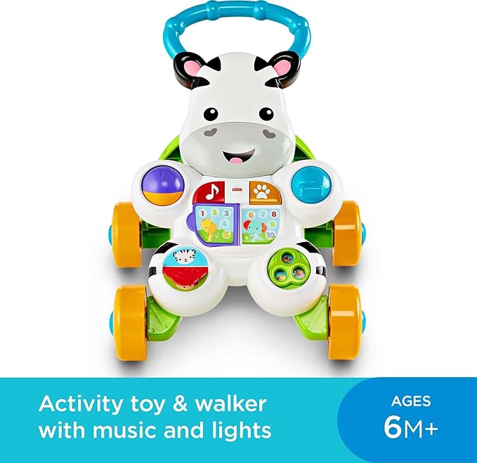 Fisher-Price Baby Learning Toy Learn with Me Zebra Walker