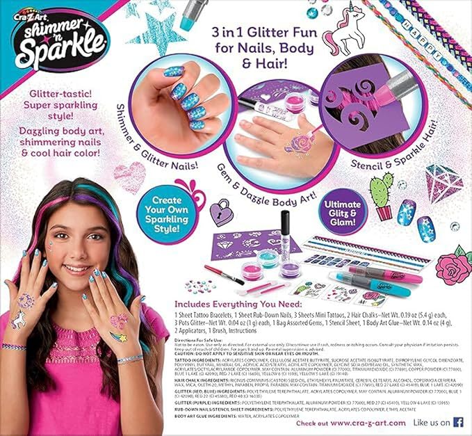 Cra-Z-Art Shimmer 'n Sparkle Ultimate Glitter Beauty Kit by Cra-Z-Art