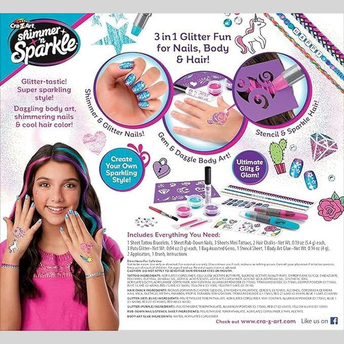 Cra-Z-Art Shimmer 'n Sparkle Ultimate Glitter Beauty Kit by Cra-Z-Art