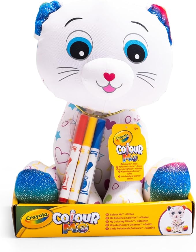 CRAYOLA - Colour Me Plush, Colouring Plush with 3 Markers