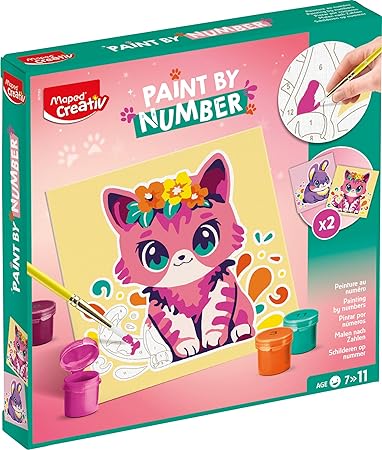 Paint by Numbers - Cat and Rabbit