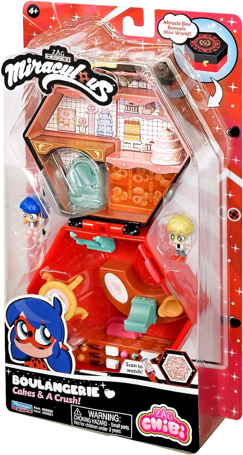 Miraculous Chibi Boulangerie: Cakes & A Crush Miracle Box Playset