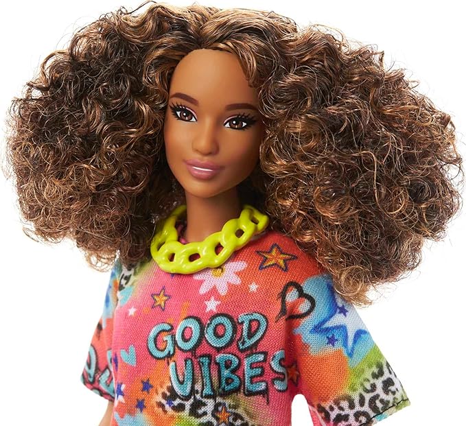 Barbie Fashionistas Doll , Athletic Body with Curly Brunette Hair