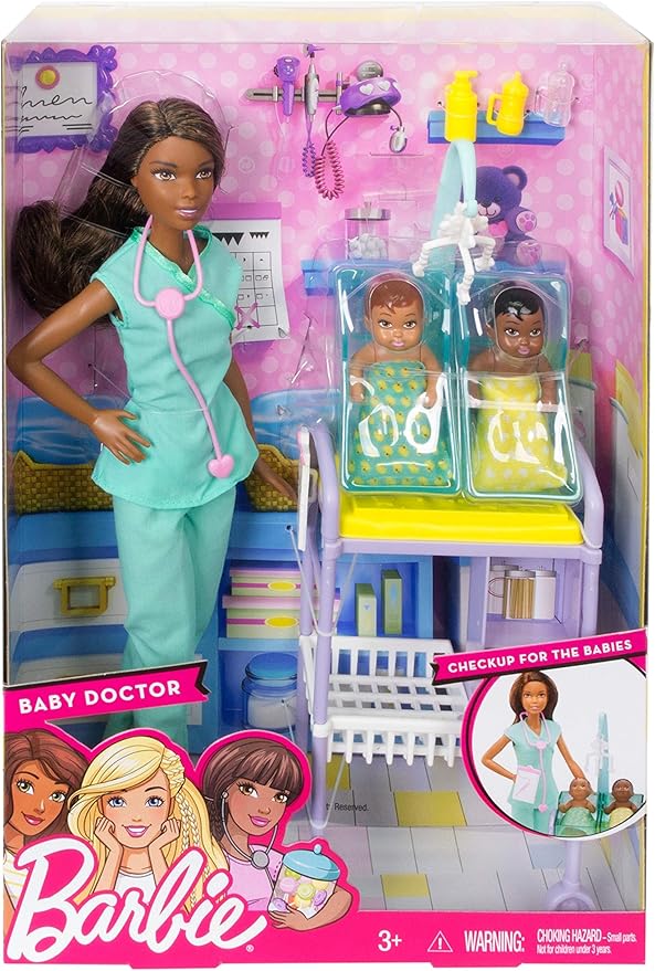 Barbie Careers Baby Doctor Doll Playset, Brunette