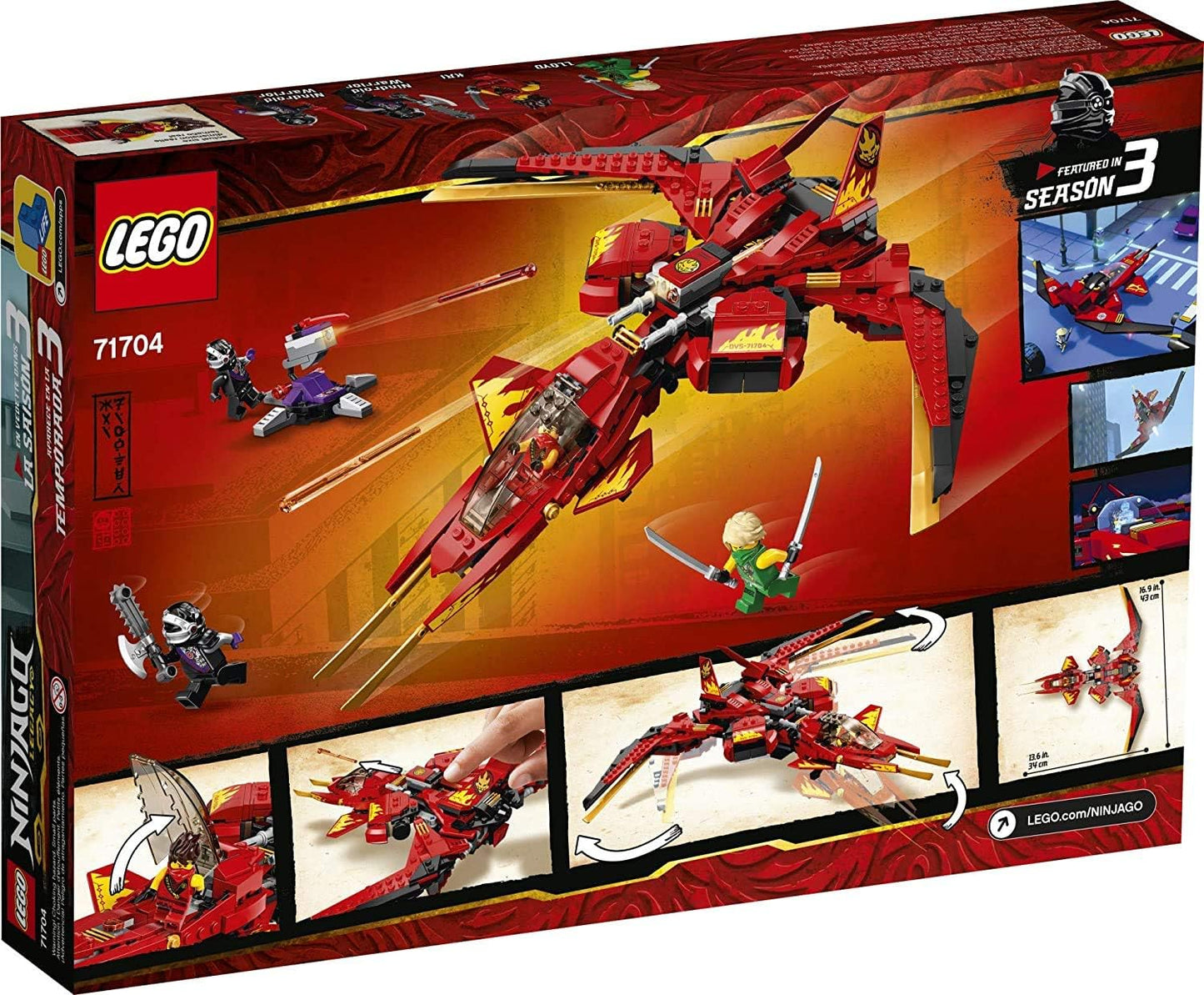LEGO NINJAGO Legacy set featuring Kai Fighter (71704)
