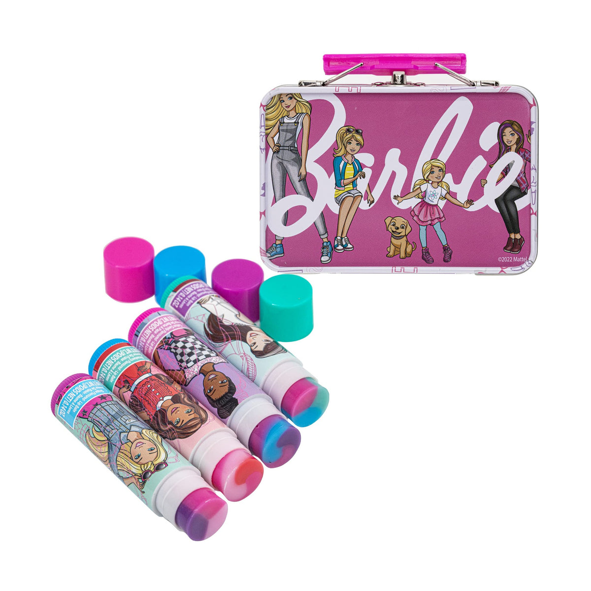 Townley Barbie Swirl Lip Balm with Shaped Tin by Townley Girl