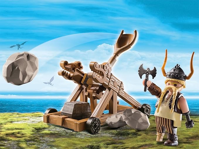 Playmobil How to Train Your Dragon Gobber with Catapult (9245)