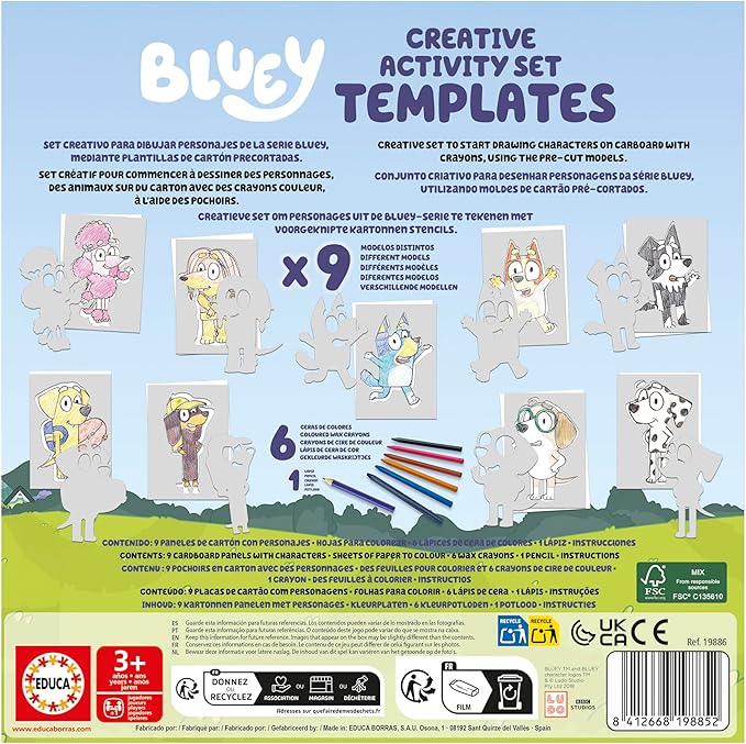 Educa - Bluey Creative Set Templates