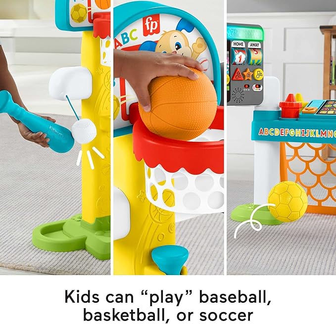 Fisher-Price Toddler Learning Toy Laugh & Learn 4-in-1 Game Experience Sports Activity Center