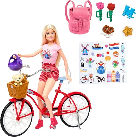 Barbie Doll & Bike Playset