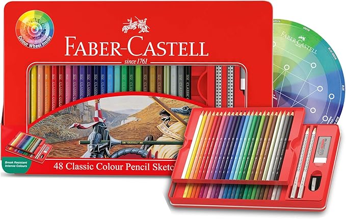 Faber-Castell 48-Pieces Classic Colour Pencils Sketch Set
