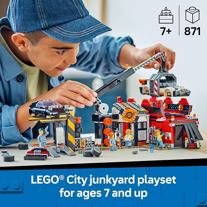 LEGO City Scrapyard with Cars salvage worker (60472)