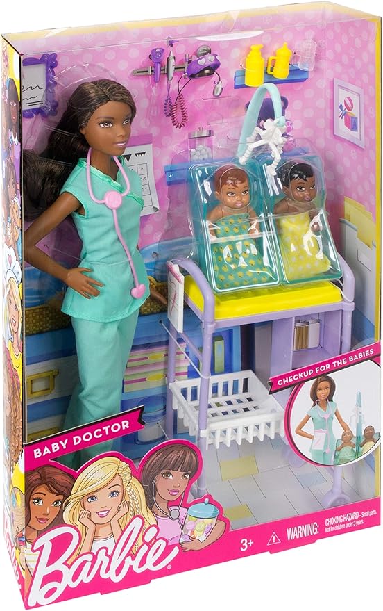 Barbie Careers Baby Doctor Doll Playset, Brunette