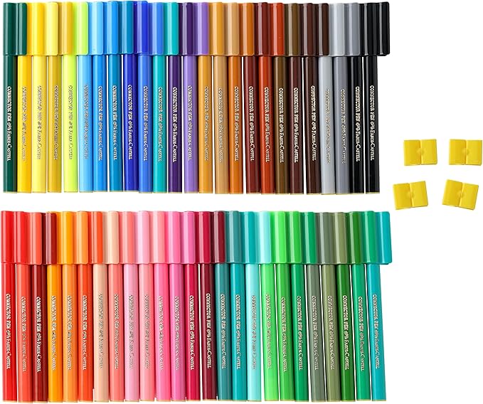 Faber Castell Connector Pens, Multicolor - Pack of 50