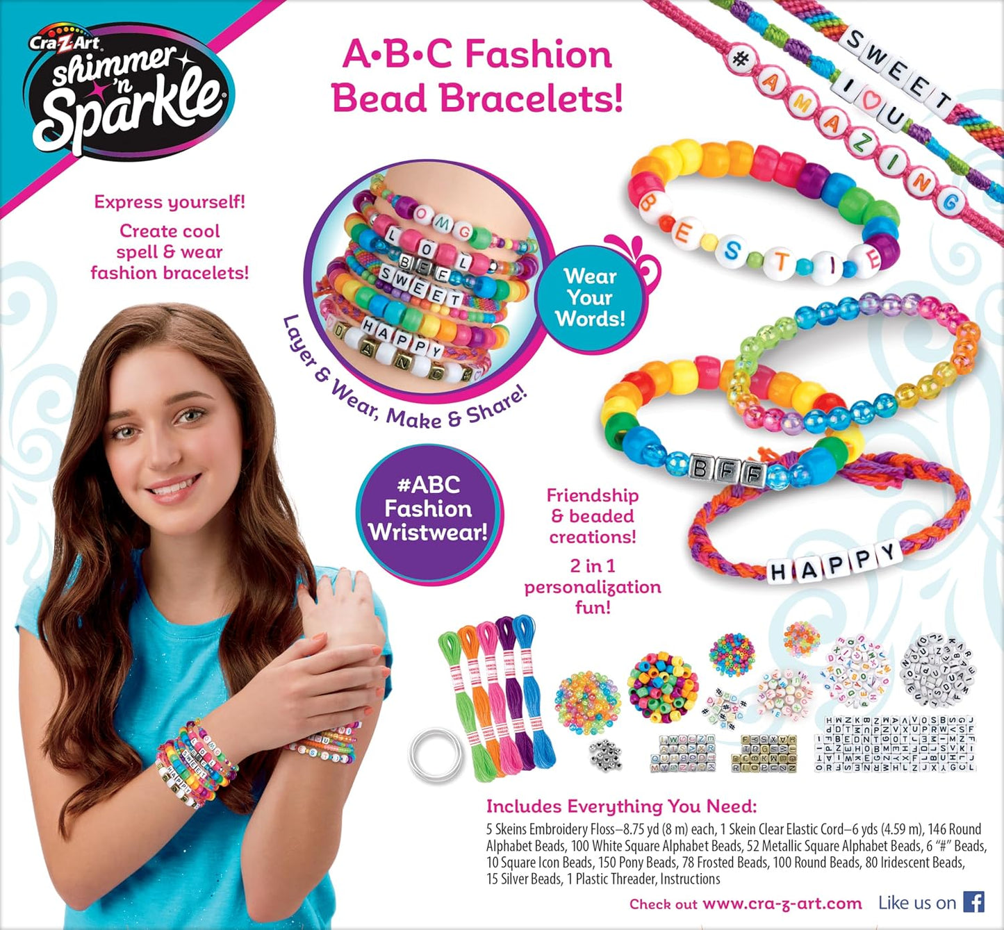 Cra-Z-Art Shimmer N Sparkle ABC Friendship Bracelets Kit by Cra-Z-Art