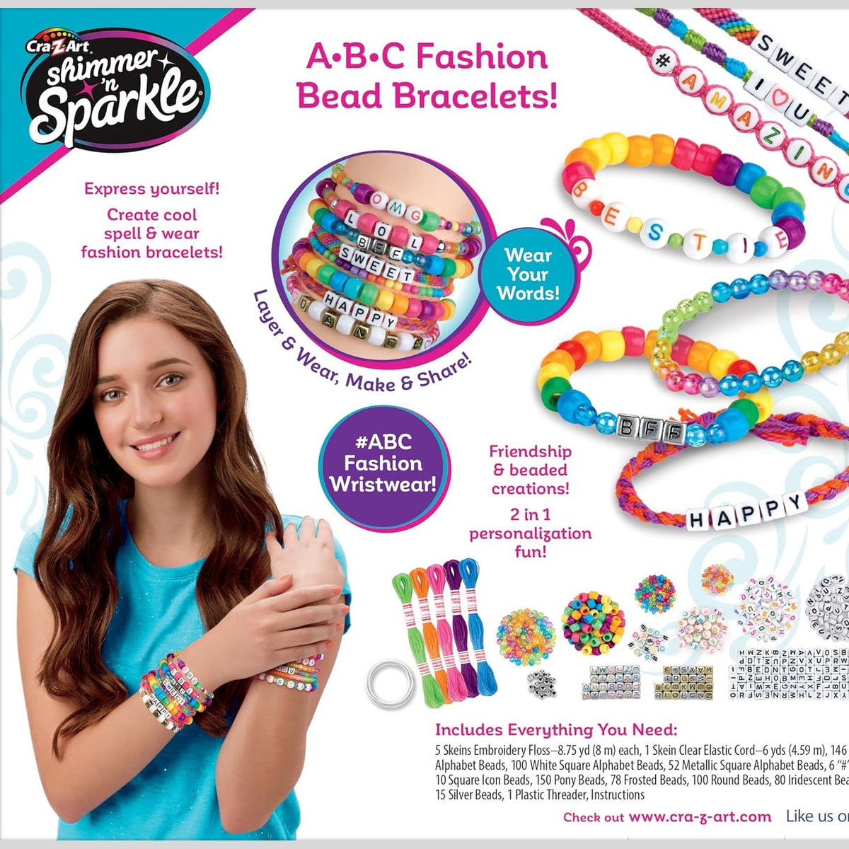 Cra-Z-Art Shimmer N Sparkle ABC Friendship Bracelets Kit by Cra-Z-Art