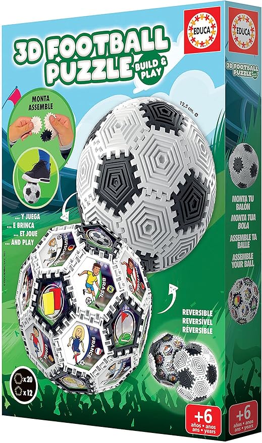 Educa - 3D Puzzle Ball with 32 Pieces and with which You can Play
