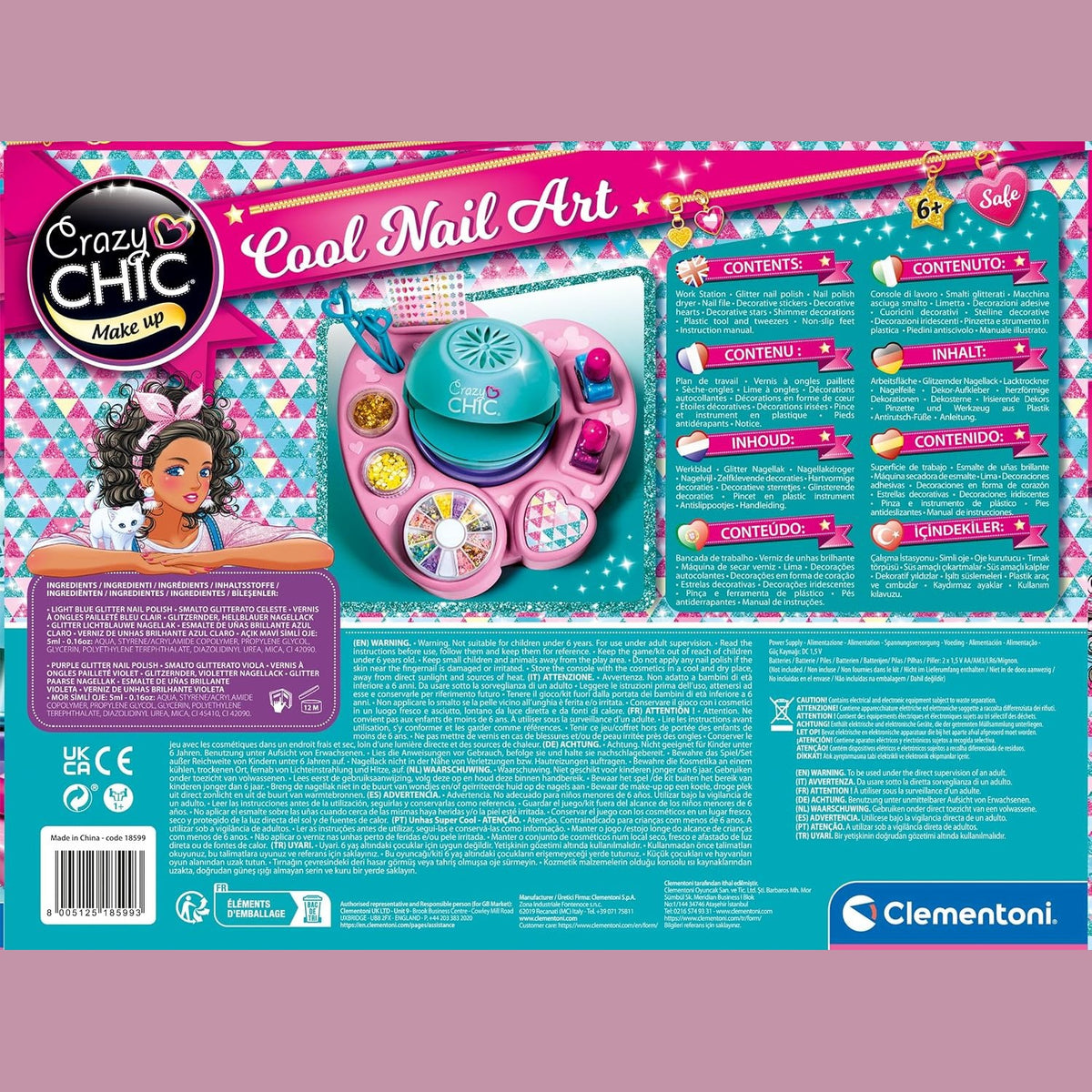 Clementoni Crazy Chic Cool Nail Art Set by Clementoni