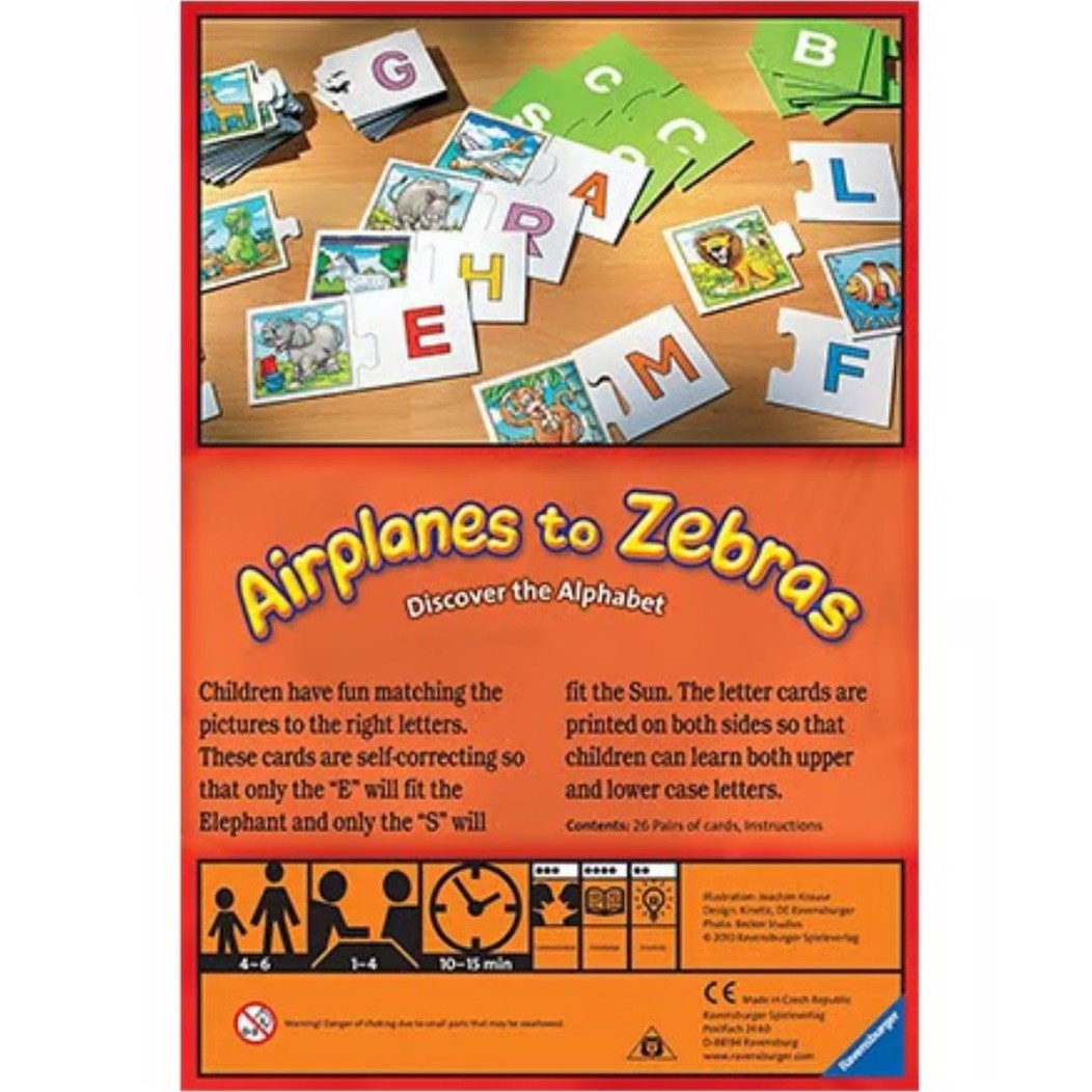 AIRPLANES TO ZEBRAS , DISCOVER THE ALPHABET by Ravensburger